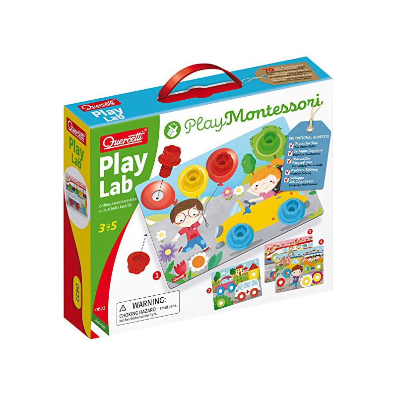 Quercetti Play Lab Ordina, associa e avvita