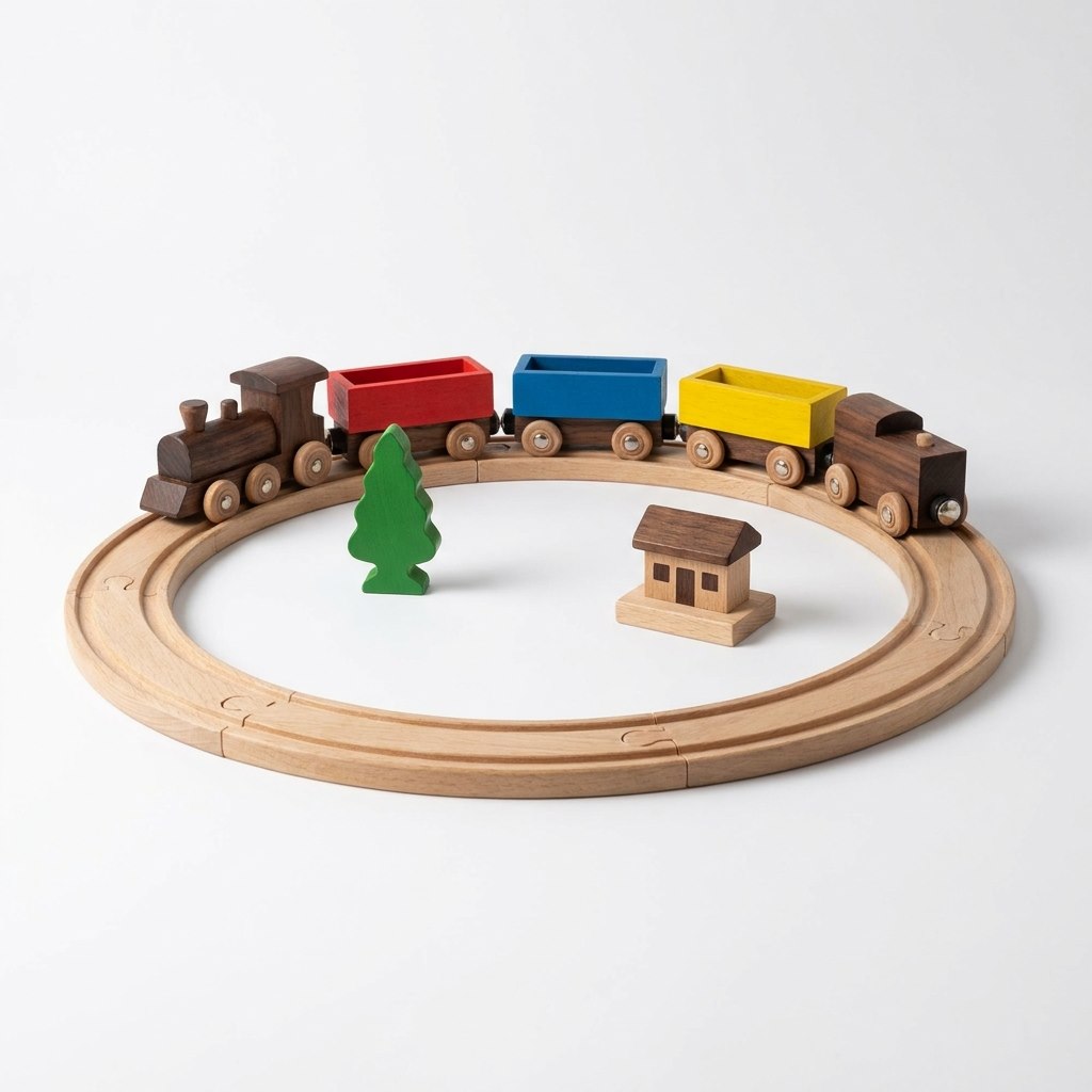 Trenino in Legno Pista Completa